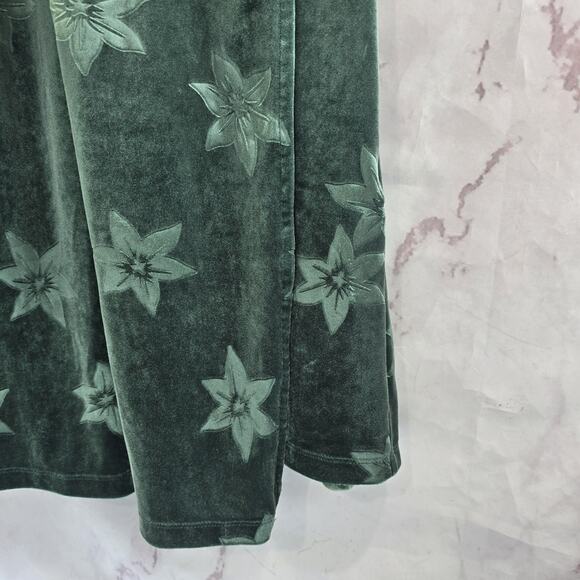 & Other Stories Dress Womens 6 Small Green Velvet Floral Midi Maxi Wrap Long - Picture 5 of 16